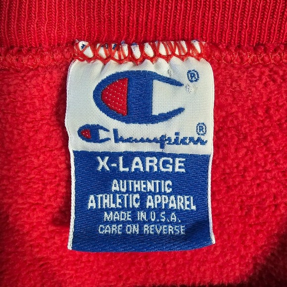 Champion Women Pullover Sweatshirt Size XL Red Vintage Casual Cozy USA Made READ - Picture 4 of 12